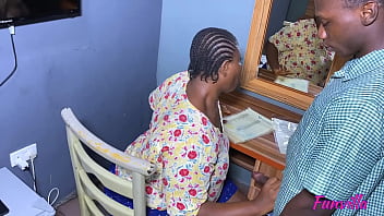 African student visits and fucks his fat ass teacher at home