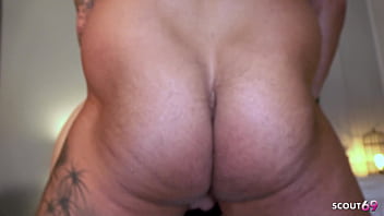 German curvy cougar with big ass and natural bouncing boobs kathy deep pick up for no condom casting fuck