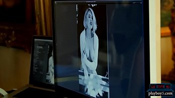 Amazing playmate with big tits talking and modeling