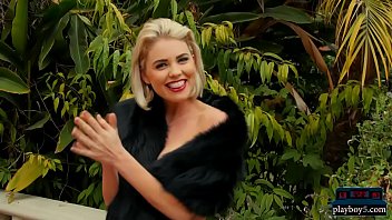 Amazing playmate with big tits talking and modeling