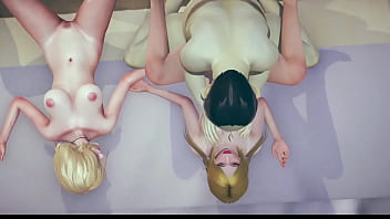 Ugly stud buggers two blondes