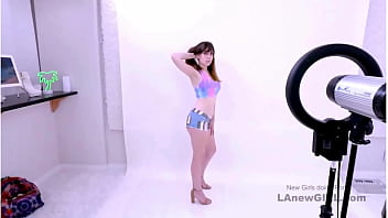 Runway ready brunette got seduced by the producer