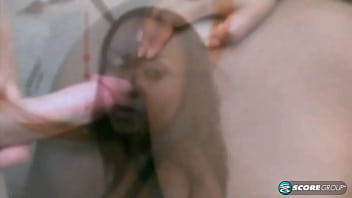 Busty ebony fucks her employee