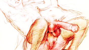 Retro erotic drawings