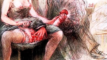 Retro erotic drawings