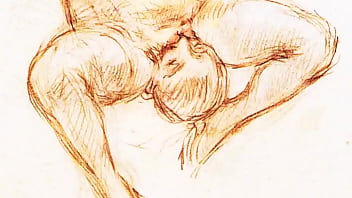 Retro erotic drawings