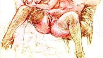 Retro erotic drawings