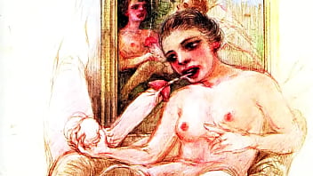 Retro erotic drawings