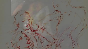 Retro erotic drawings