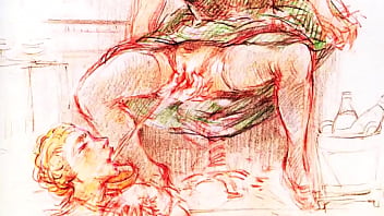 Retro erotic drawings