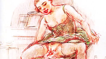 Retro erotic drawings