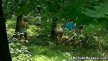 Fat horny granny outdoor fuck