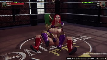 Jennifer vs red nf3d female kinky femdom combat