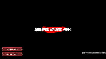 Jennifer vs red nf3d female kinky femdom combat