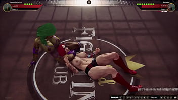Jennifer vs red nf3d female kinky femdom combat