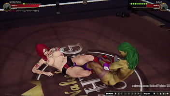 Jennifer vs red nf3d female kinky femdom combat