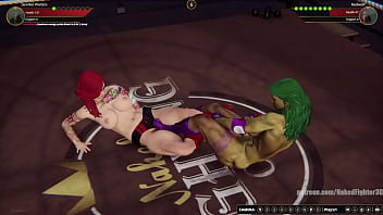 Jennifer vs red nf3d female kinky femdom combat
