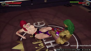 Jennifer vs red nf3d female kinky femdom combat