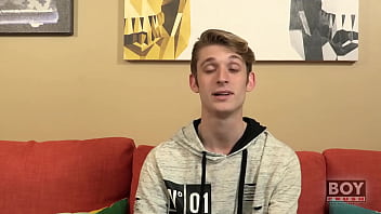 Skinny Twink Stroking His Cock Hard thumbnail