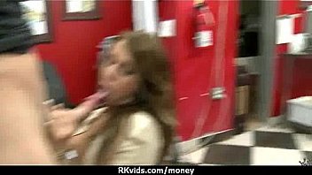 Sensual girl talked into having sex for cash 9