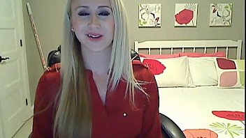 Classy webcam blonde girl strips and plays with herself