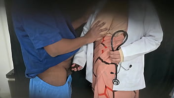 Desi sexy lady doctor checking patient Desi sexy lady doctor checking patient