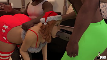 Thick wife mrs keagan gangbanged for christmas