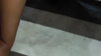 Orgasm with sex machine in broad daylight