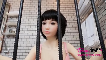 Portable sex doll anal and pussy creampie