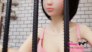 Portable sex doll anal and pussy creampie