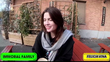 Winter wonderland foursome felicia vina gets railed in budapest