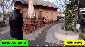 Winter wonderland foursome felicia vina gets railed in budapest