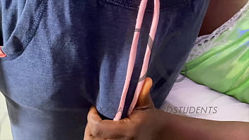 Horny student got big cock cum twice inside condom during sex please subcribe to red