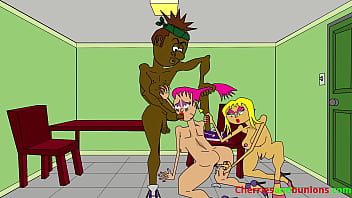 Funny animation about a guy getting interrogated by two sexy female cops