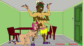 Funny animation about a guy getting interrogated by two sexy female cops