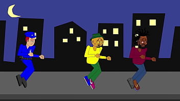 Funny animation about a guy getting interrogated by two sexy female cops