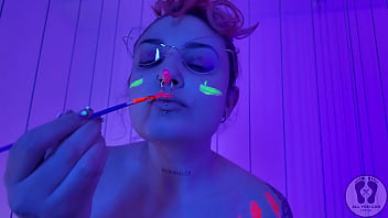 4k striptease twerk avatar light effect rgb body painting