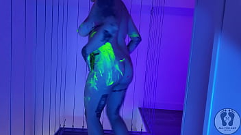 4k striptease twerk avatar light effect rgb body painting