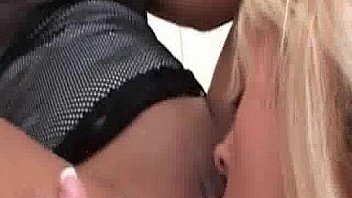 Blonde licks black domme pussy