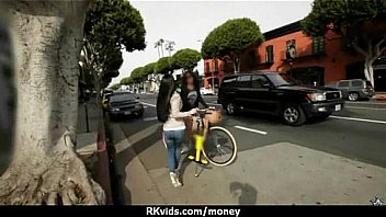 Sexy teen nails her butt on hard dick for cash 19