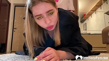 Sexy brunette lets me fuck her in doggy