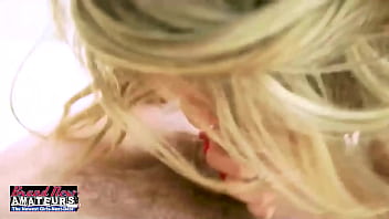 Smiling anya footjobs that dick & then gets dildo fucked by him