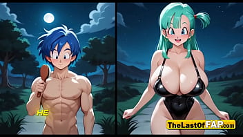 Bulma lost in lust with moonlight kisses fingering & deep creampie in hidden grotto