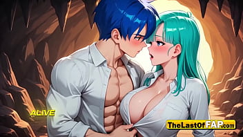 Bulma lost in lust with moonlight kisses fingering & deep creampie in hidden grotto