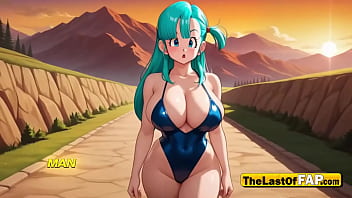 Bulma lost in lust with moonlight kisses fingering & deep creampie in hidden grotto