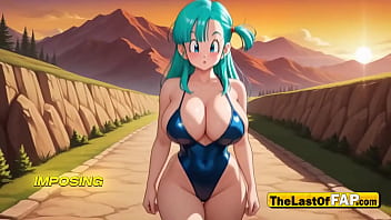 Bulma lost in lust with moonlight kisses fingering & deep creampie in hidden grotto