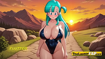 Bulma lost in lust with moonlight kisses fingering & deep creampie in hidden grotto