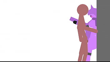 Fucking cat girl on the wall