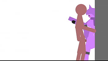 Fucking cat girl on the wall