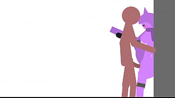 Fucking cat girl on the wall